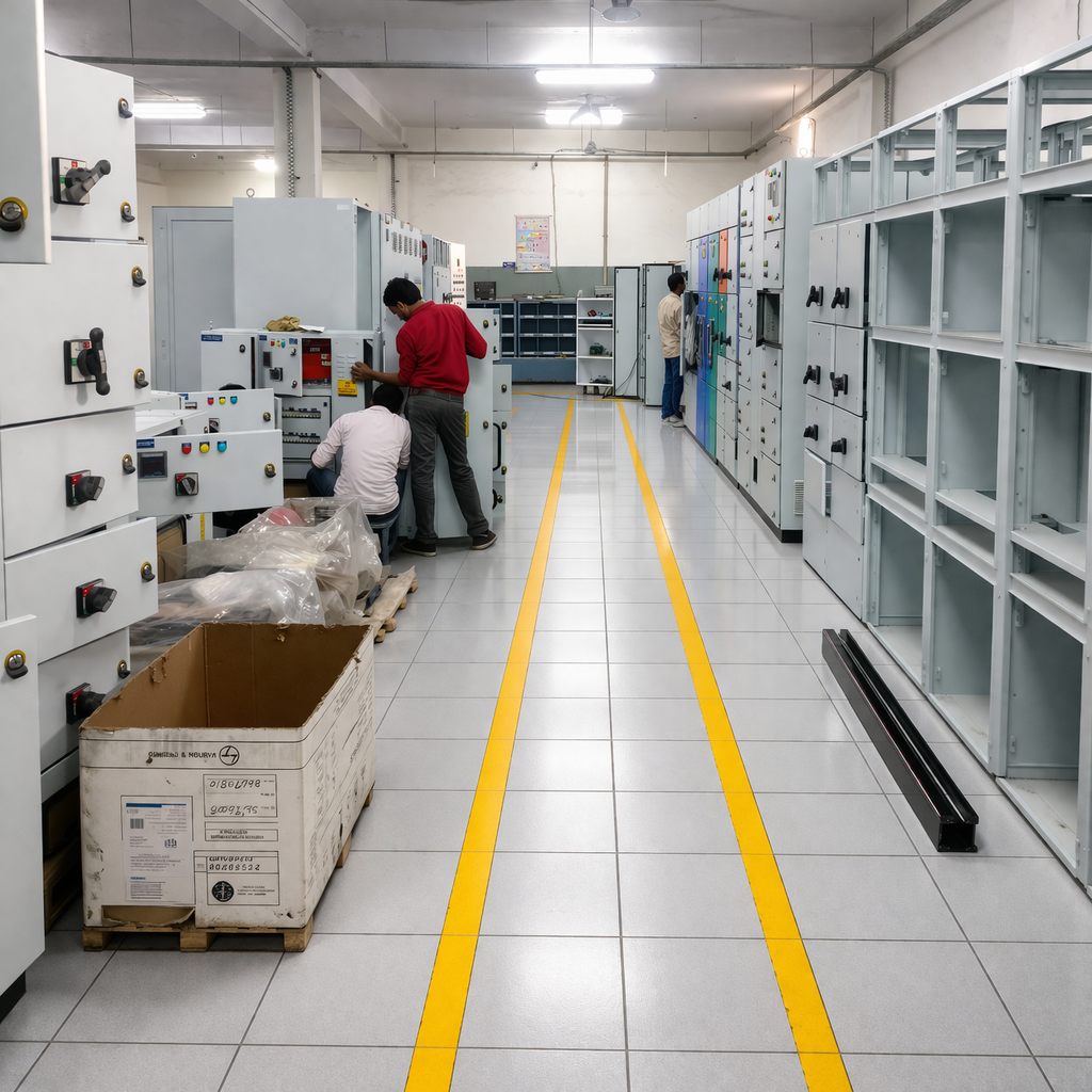 Gemtech Projects Division electrical panel assembly and factory execution area