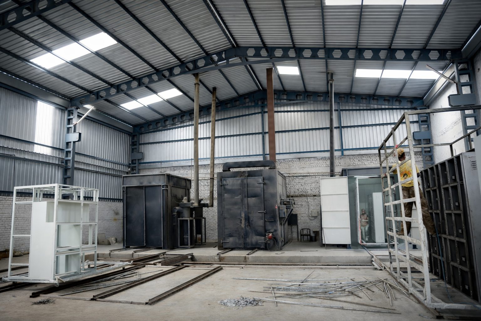 Gemtech industrial production shed and finishing area